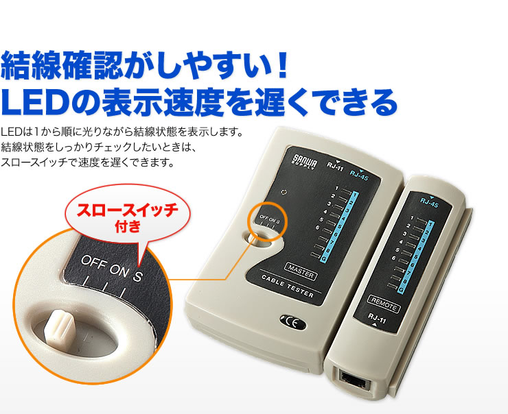 代引き手数料無料 サンワサプライ LANテスター 工具/メンテナンス