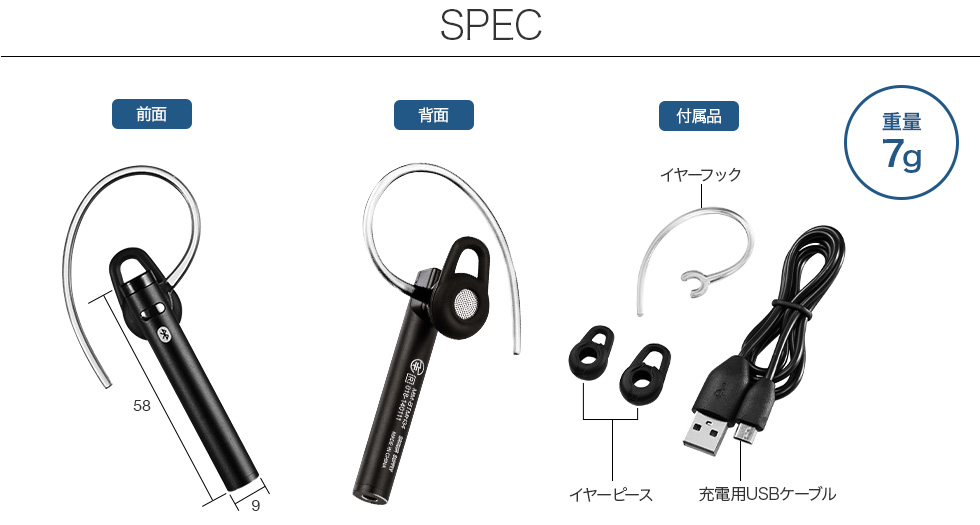 SPEC 重量7g