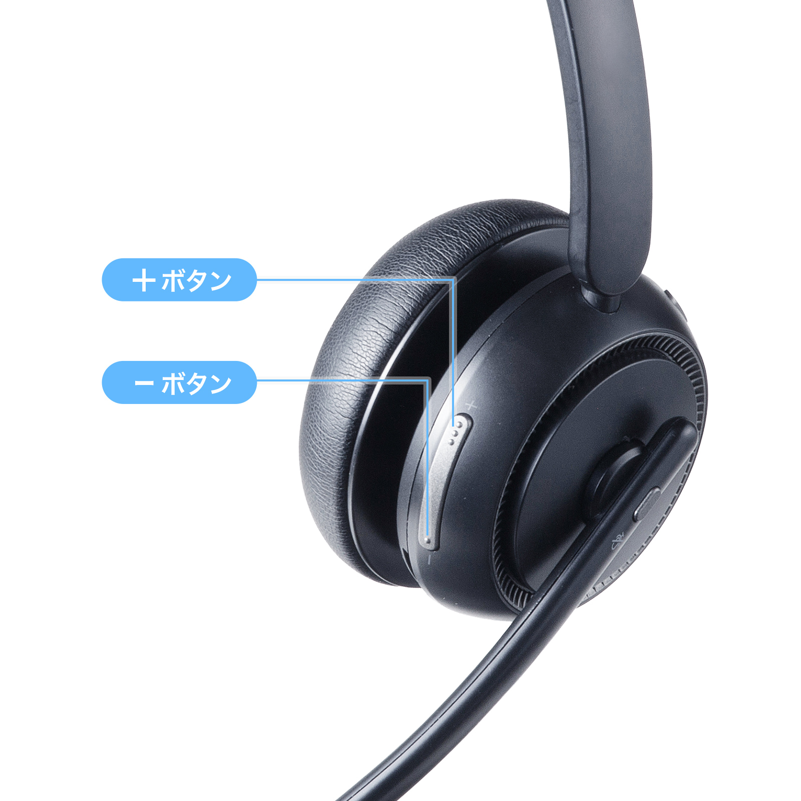 MM-BTMH75BK【Bluetoothヘッドセット（大型イヤーパッド・単一指向性