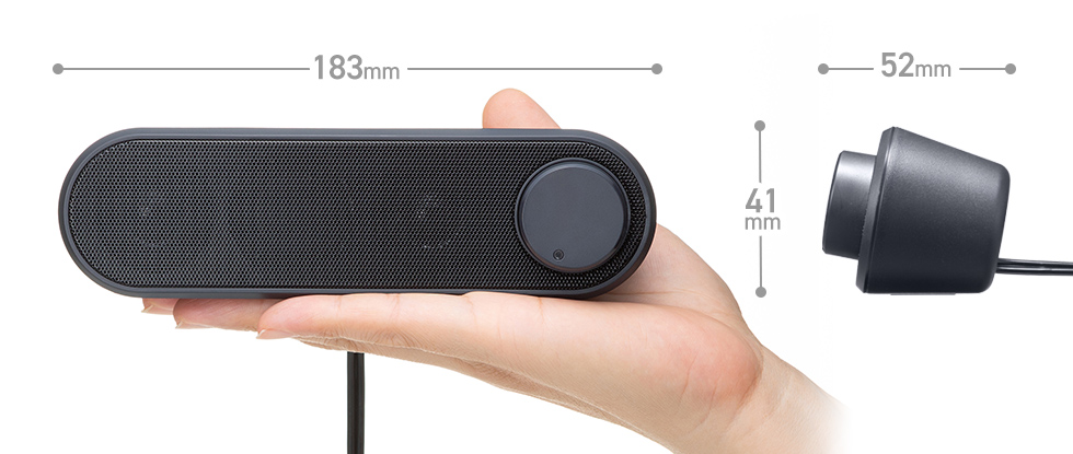 製品の正面と側面と寸法の画像