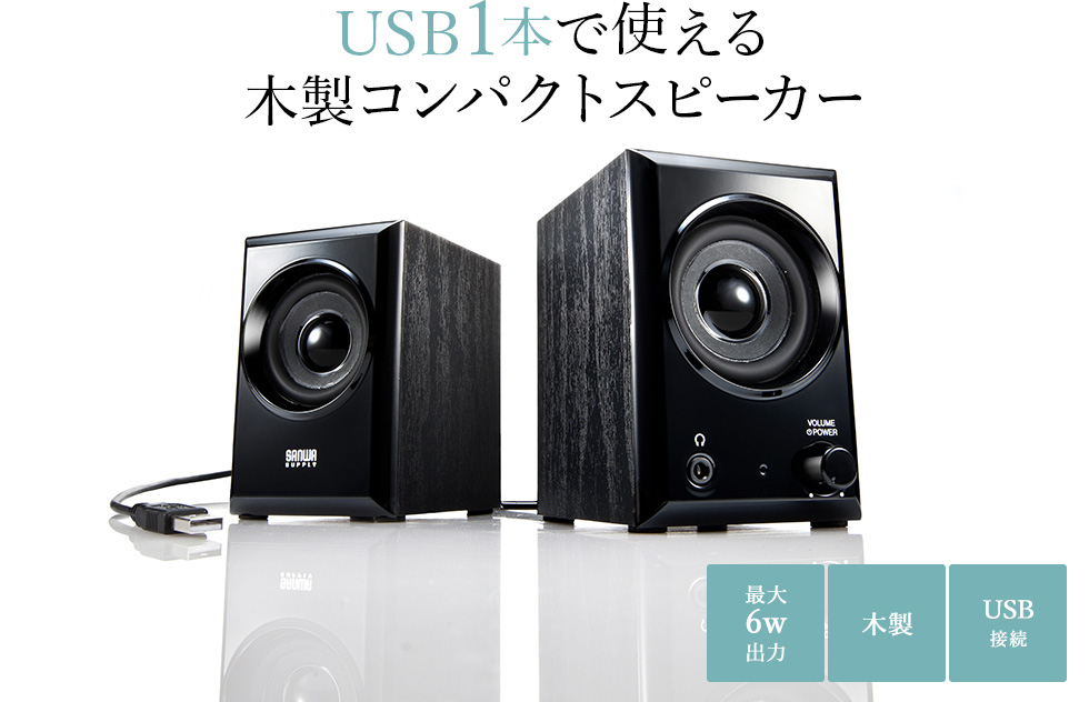 【在庫処分】サンワサプライ USBスピーカー（ブラック） MM-SPU10BKN