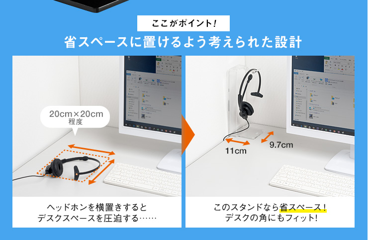 省スペースにおけるよう考えられた設計