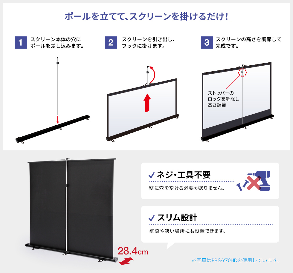 スクリーン設置手順