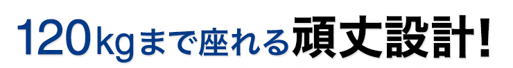 120kgまで座れる頑丈設計