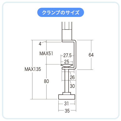 クランプのサイズ