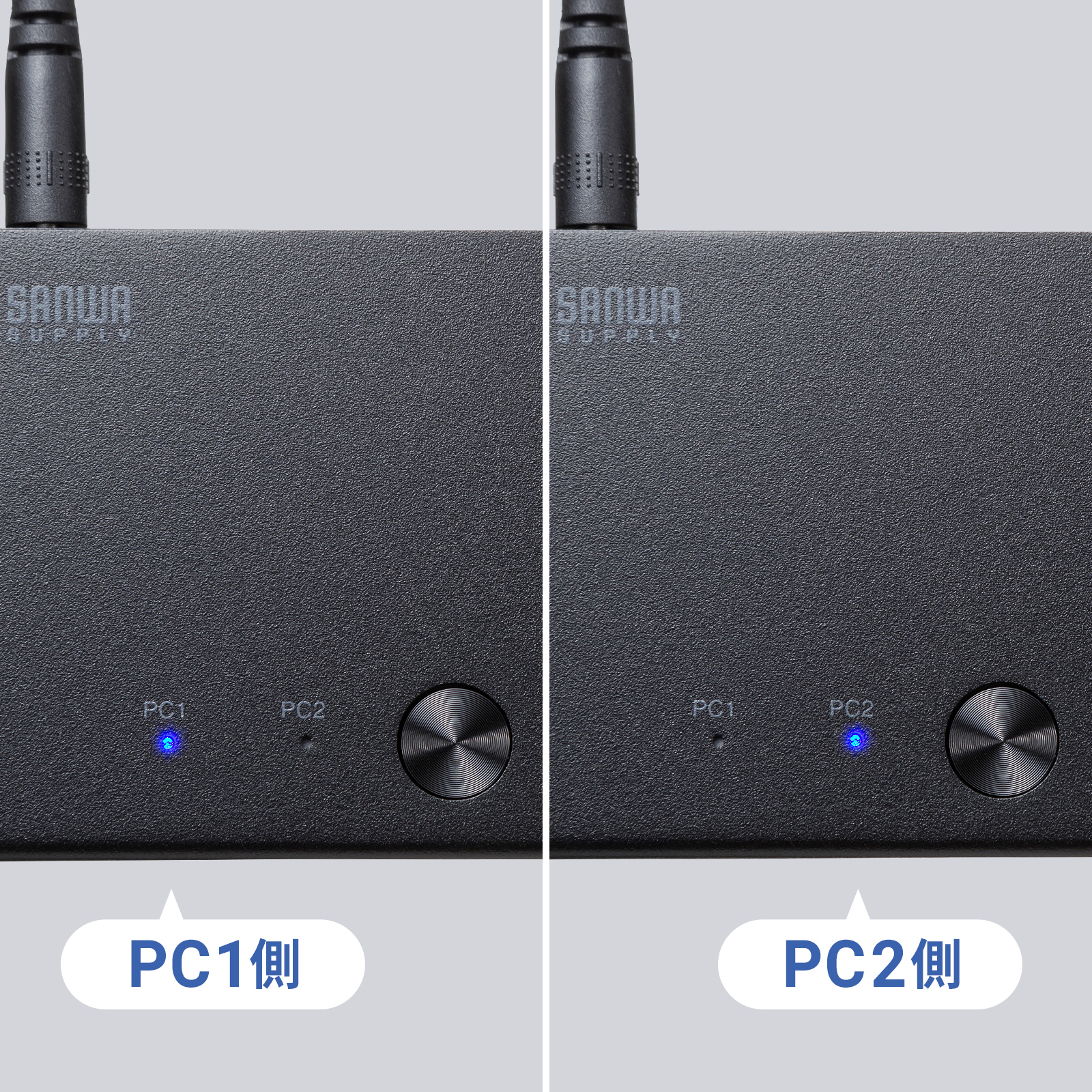 現在の状況がわかりやすいLED付き