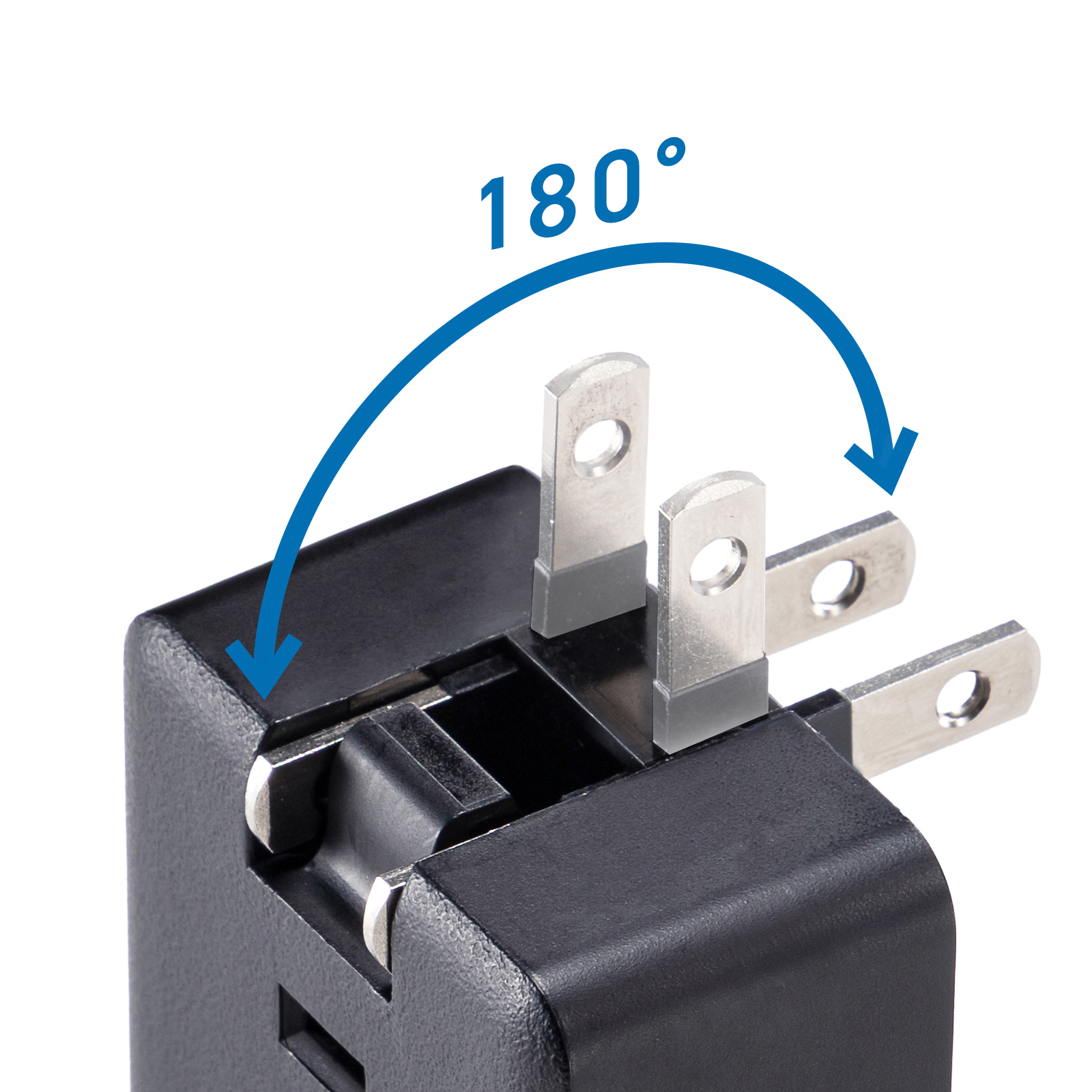 プラグが180°稼働するイメージ画像
