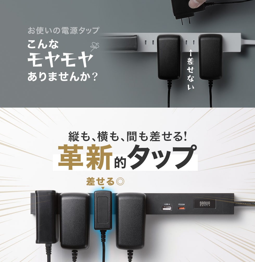 サンワサプライの技術とノウハウを詰め込んだ夢のタップ