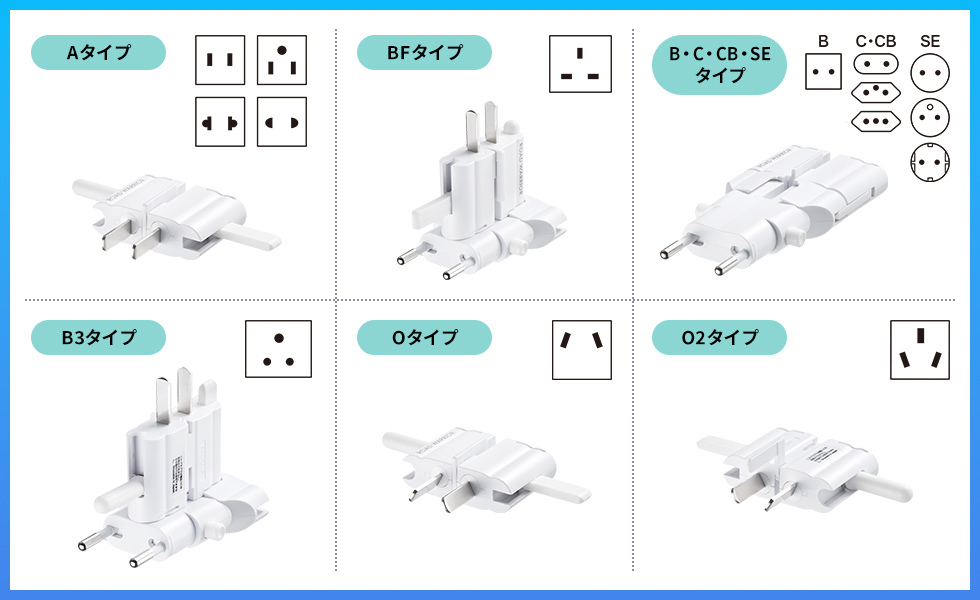 対応プラグ形状一覧