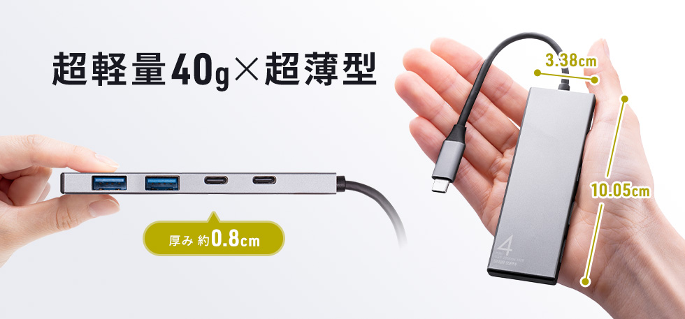超軽量40g×超薄型
