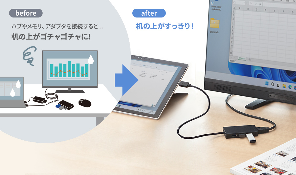 USB-3H332BKの画像