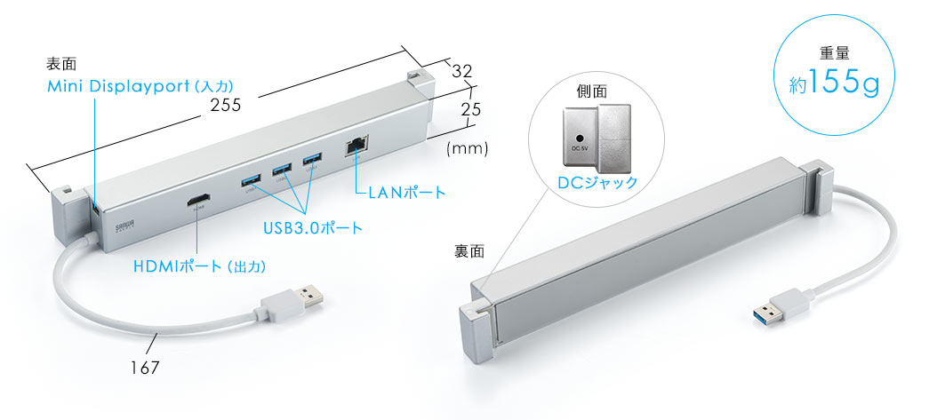 サンワサプライ Surface用ドッキングステーション USB-3HSS6S - ペン