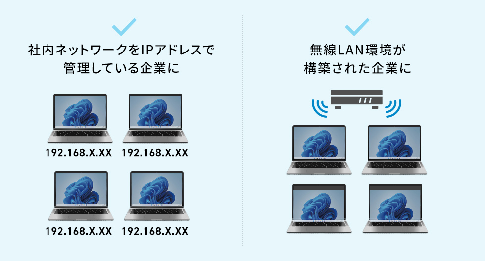 LAN端子なしの説明画像