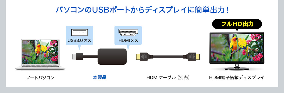 サンワサプライ USB-CVU3HD1