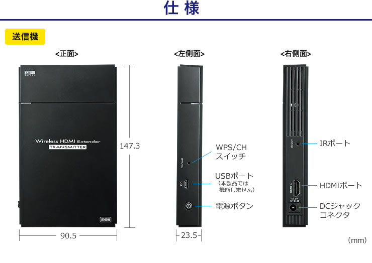 ワイヤレスHDMIエクステンダー（据え置きタイプ・セットモデル）