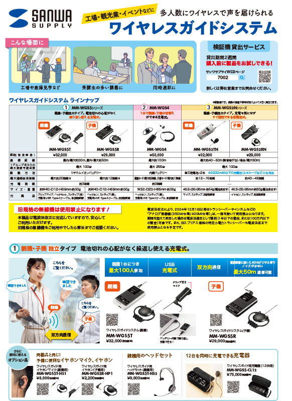 ワイヤレスガイドシステム