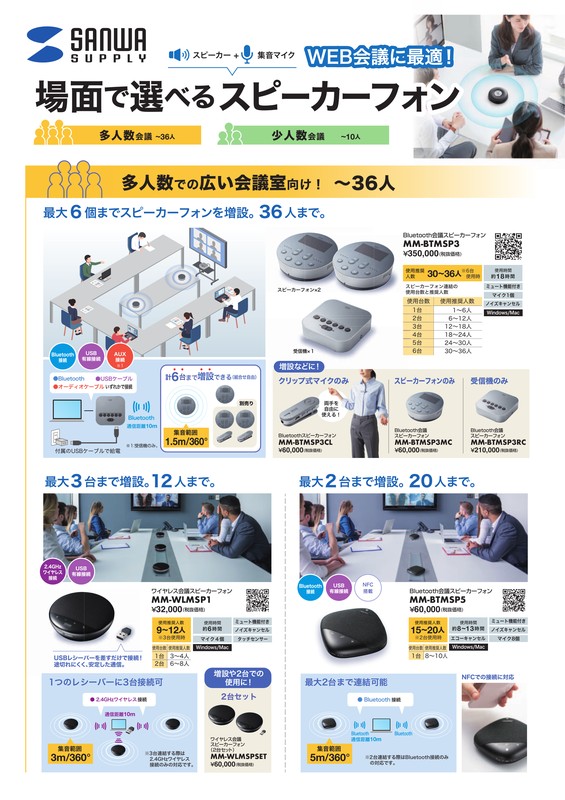 場面で選べるスピーカーフォン